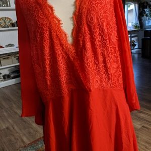Red formal dress plus size